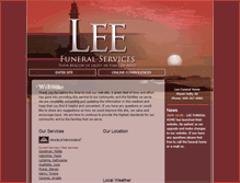 Tablet Screenshot of leefuneralservice.com